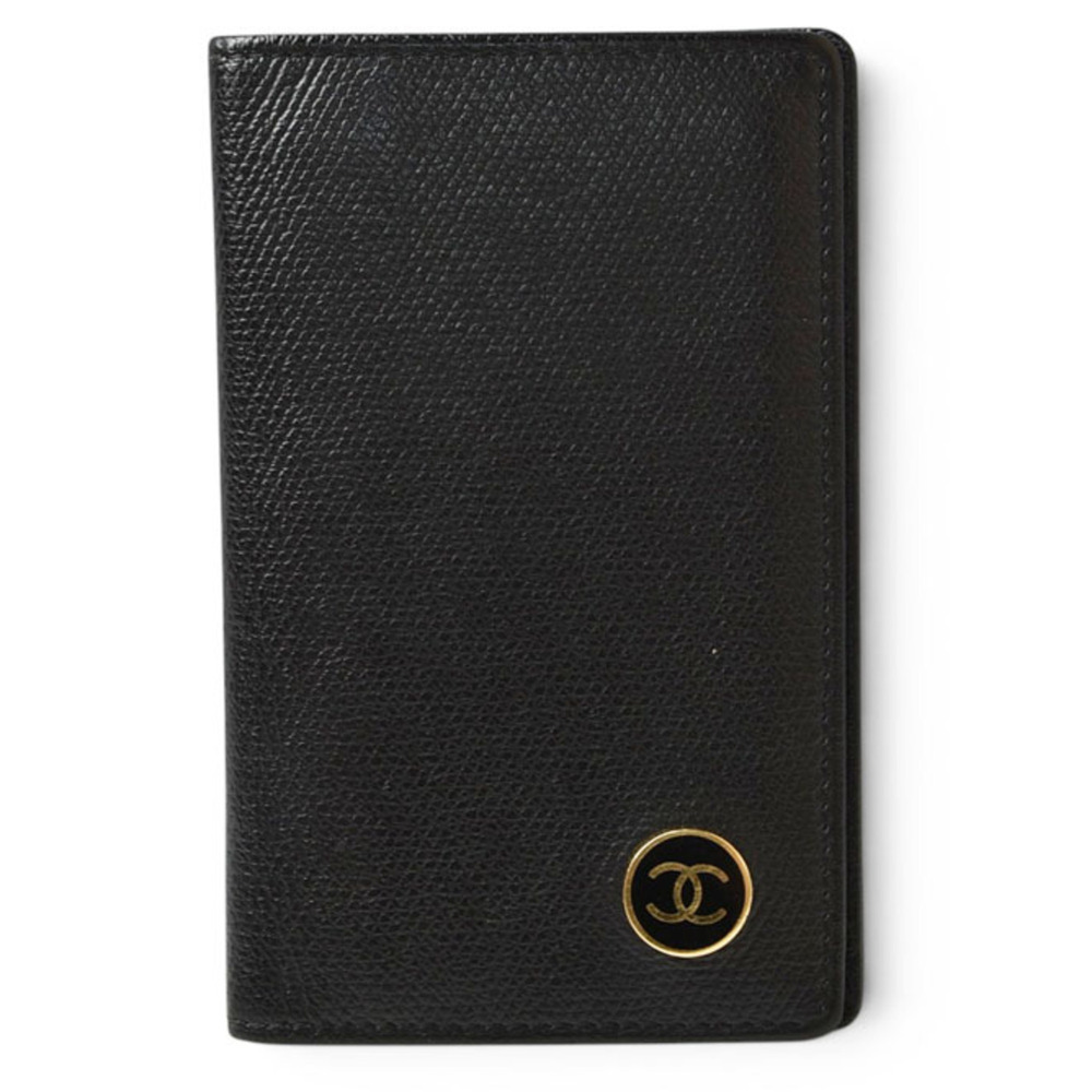 Chanel Card Case, Business Holder, CHANEL Coco Button, Black
